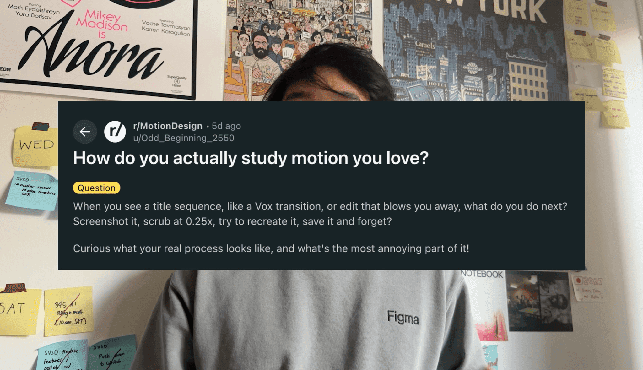 Asking r/MotionDesign how people study motion